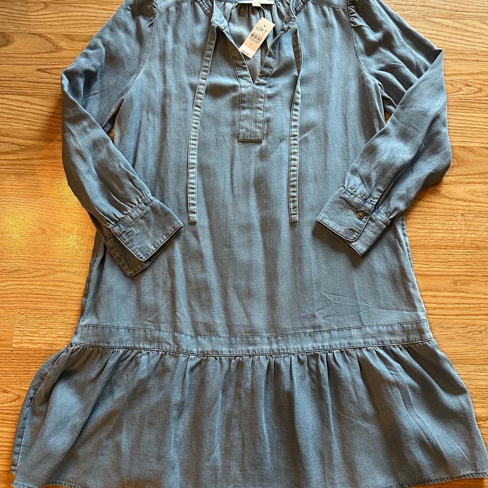 LOFT Denim Blue Dress